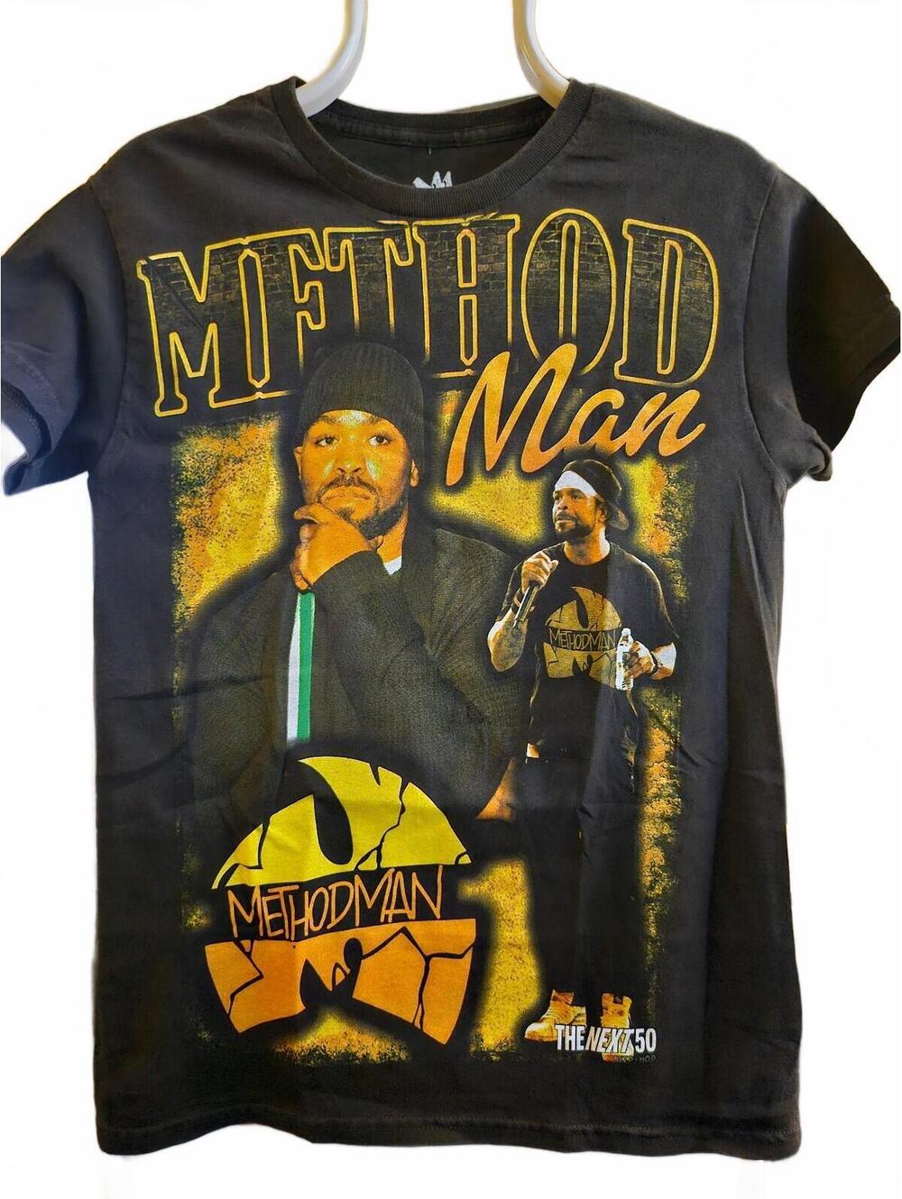 Wu-Tang Clan METHOD MAN HIP-HOP Graphic Tee Black T-Shirt Sz SMALL - New NWOT